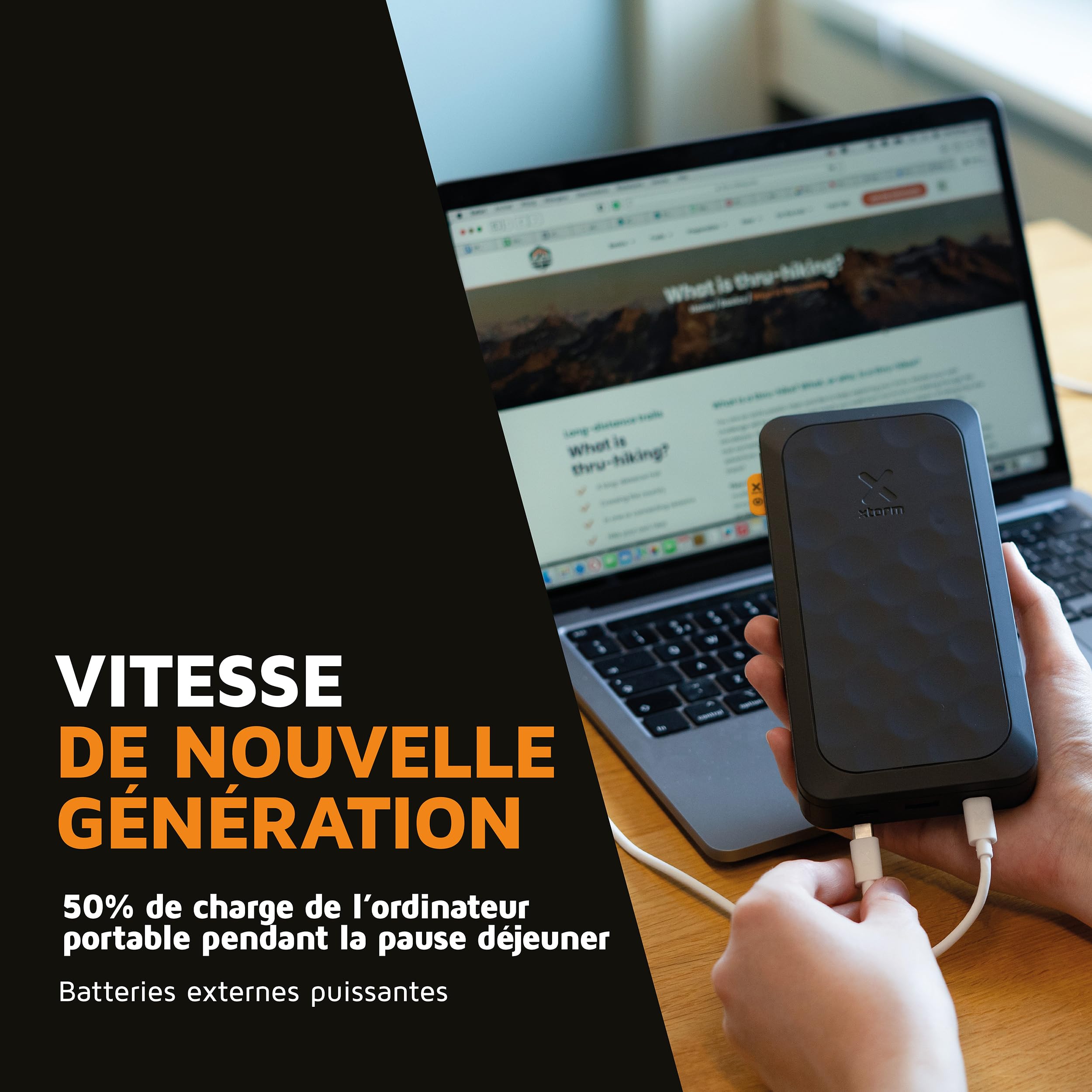 Xtorm 67W Série Fuel 5 Batterie Externe 45 000mAh, Affichage LED, 2 x USB-C / 1 x USB-A, Matériau 100% GRS, Fonctions de sécurité, Compatible avec Samsung et iPhone, Noir
