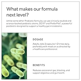 Premium 4-in-1 Probiotic Prebiotic, Postbiotic & Digestive Enzymes for Men & Women - Supports Gut, Digestion & Immunity -Complete Gut Health with Pre, Post, Probiotics & Digestive Enzymes-60 Capsules