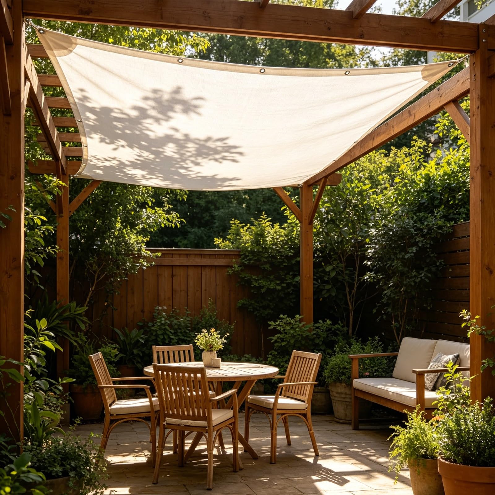 Voile d'ombrage 120x350 cm en HDPE haute densité 220g/m² pour une protection UV durable