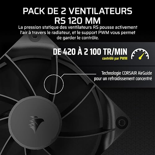 Corsair NAUTILUS 240 RS LCD Liquid CPU Cooler – 2.1" IPS LCD Screen, 240mm AIO, Low-Noise, Daisy-Chain, Intel LGA 1851/1700, AMD AM5/AM4 – 2x RS120 Fans Included – Black - 5