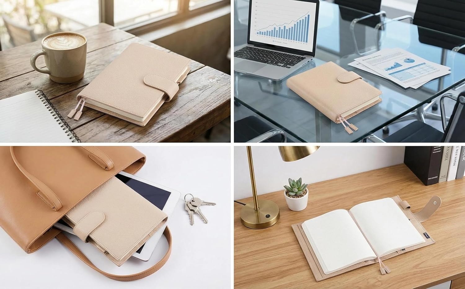 Premium Leather B6 Notebook Cover - Universal Fit for Stalogy, Midori MD, Leuchtturm1917 & More, with Pen Loop,Card Slots, Bookmarks & Back Pocket (Grey)