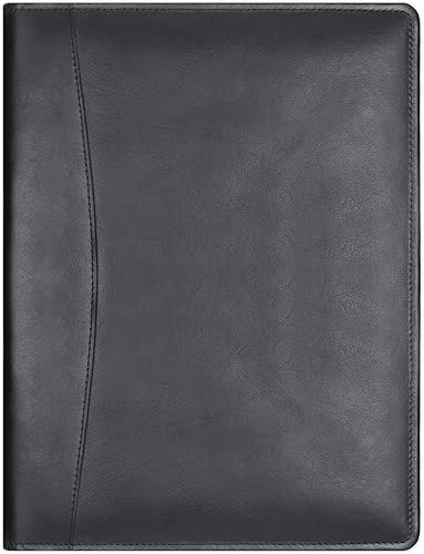 Miniatura 9 de Portafolio de cuero organizador profesional Padfolio - Carpeta de currículum con bolígrafo de lujo, elegante folio de documentos para escribir