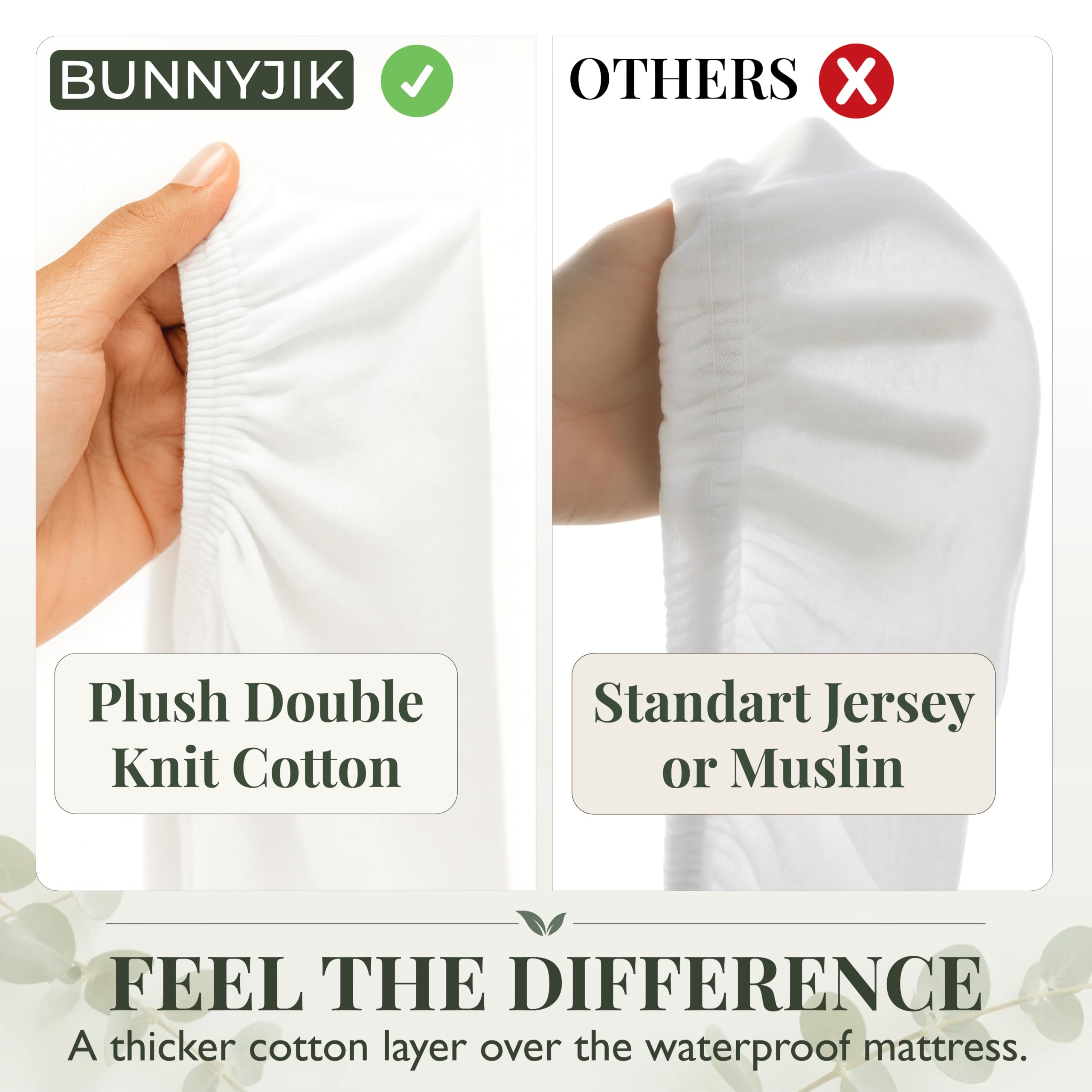 Snuzpod 3 & 5 Compatible Crib Sheets GOTS Organic Cotton – Thickest & Softest Organic Combed Cotton 200gsm - 2 Pack Fitted Sheets 44x80 Snuzpod Bedding