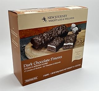 Dark Chocolate S'mores Bar - New Journey Weight Loss & Wellness - High Protein Nutrition Bar (7 bars/box)