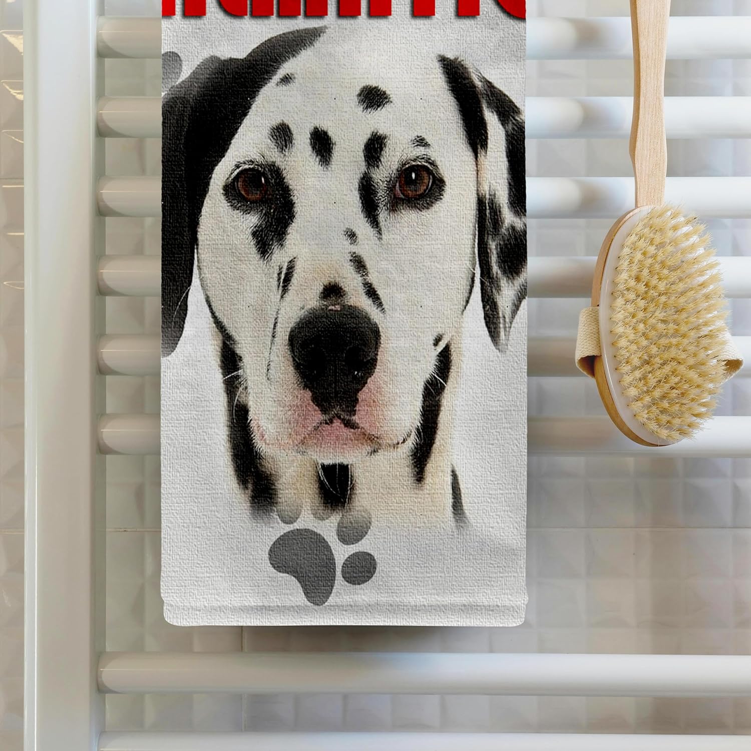 3dRose I Love My Dalmatian. Canvas. Cute Puppy. 22x30 Bath Hand Pool Towel