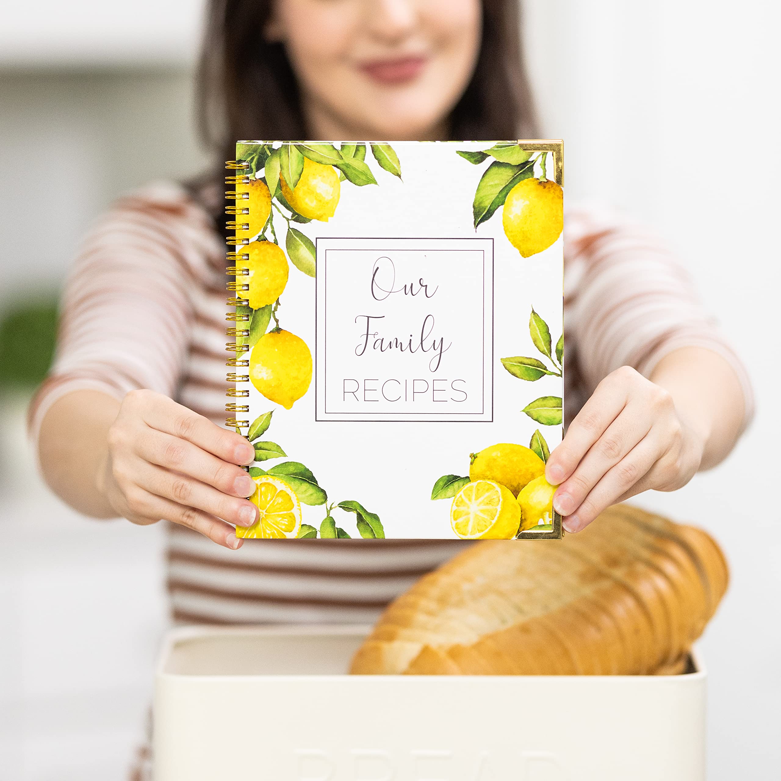 Libro de recetas para escribir en tus propias recetas - Diario familiar de recetas para crear tu propio libro de cocina - Cuaderno vacío de 100 ... contenido, notas - Tapa dura y papel grueso
