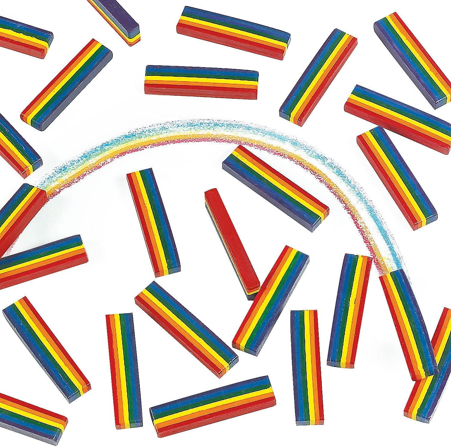 Rainbow Crayons each Crayon has 6 Colors (bulk set of 25 Pieces) Fun Educational And Learning Activities For Kids