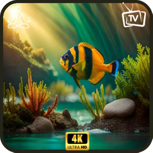 Aquarium de poissons tropicaux - Téléviseur récifal 4K Relax