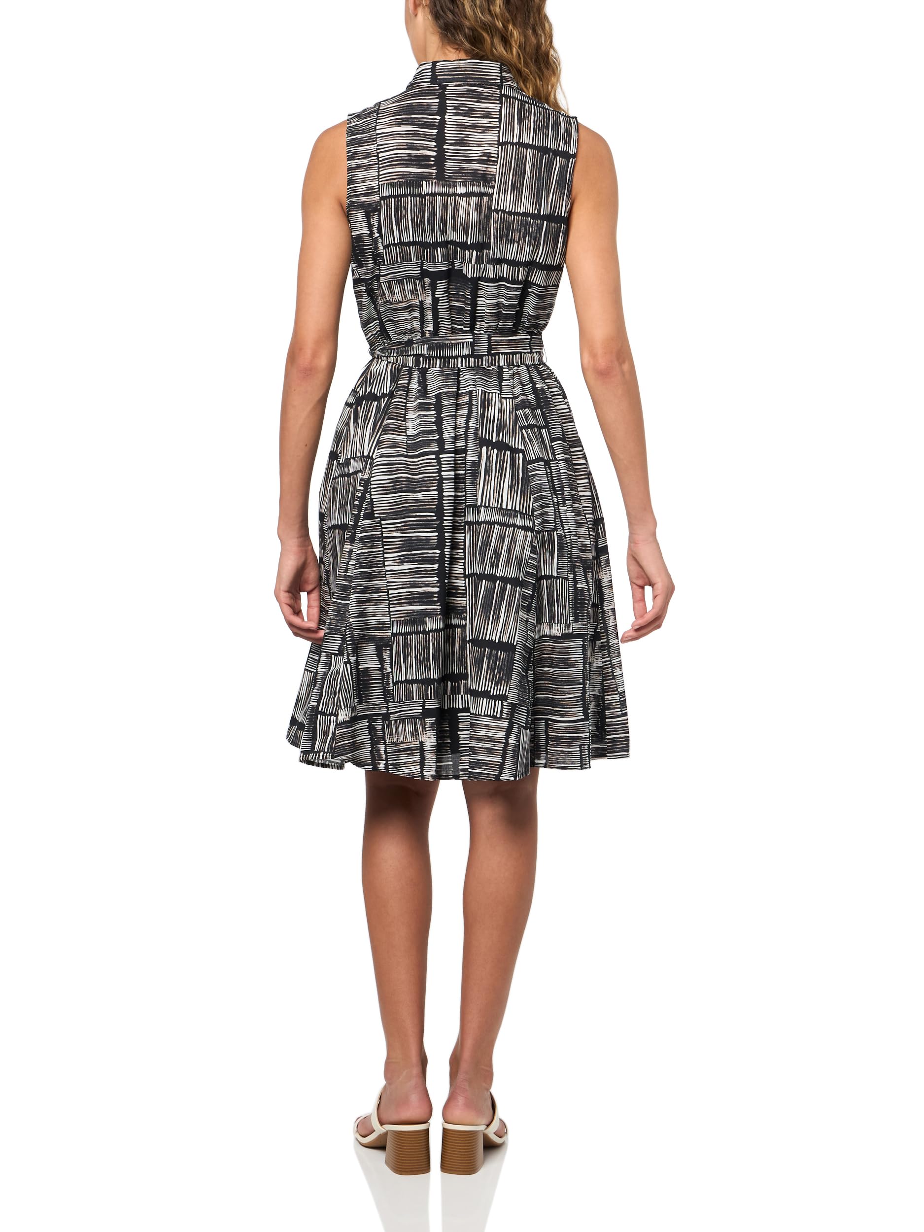 Calvin Klein Cotton Sleeveless Casual Collar Dress Vestido Mujeres