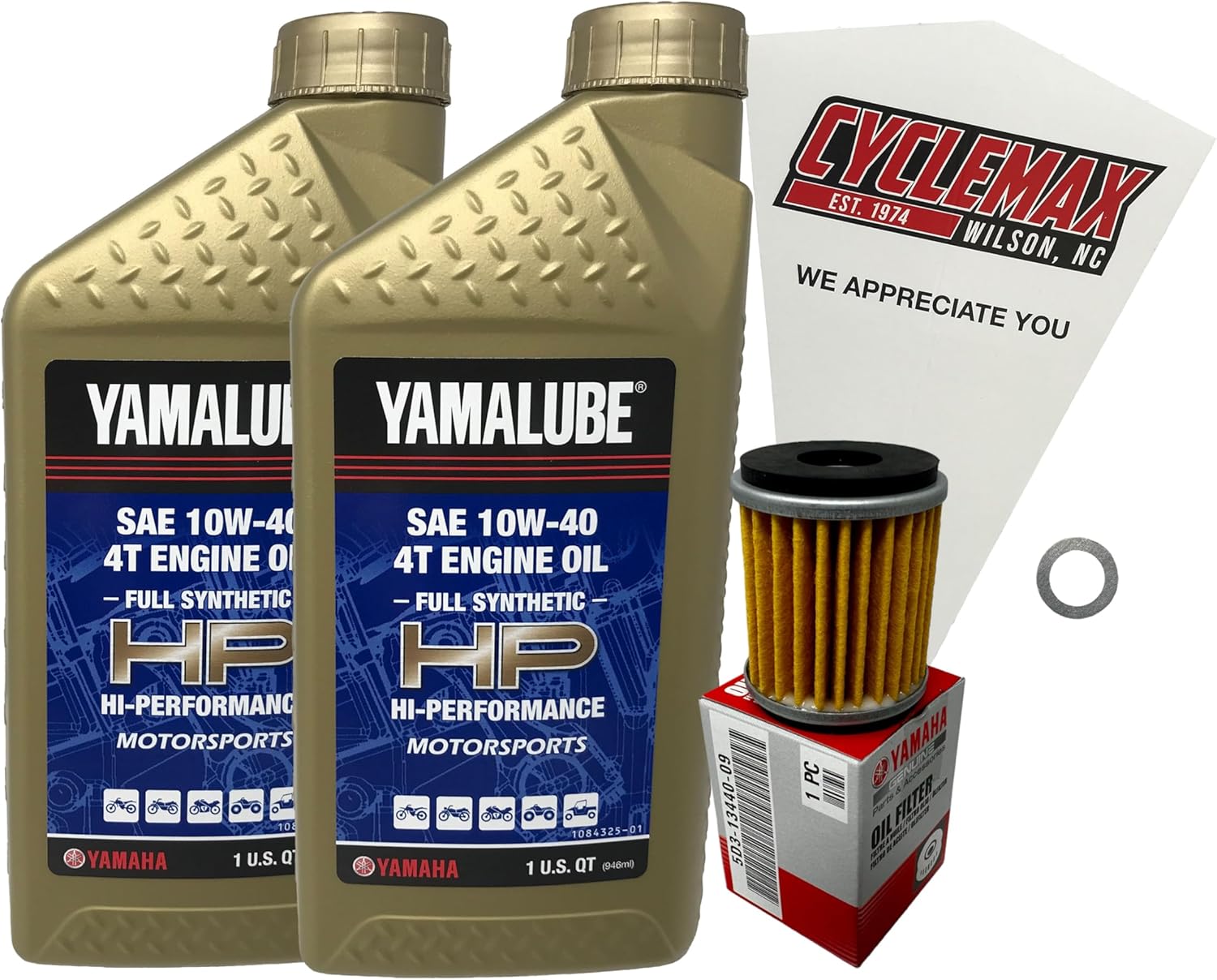 Cyclemax Full Synthetic Oil Change Kit compatible with 2018-2023 Yamaha XT250