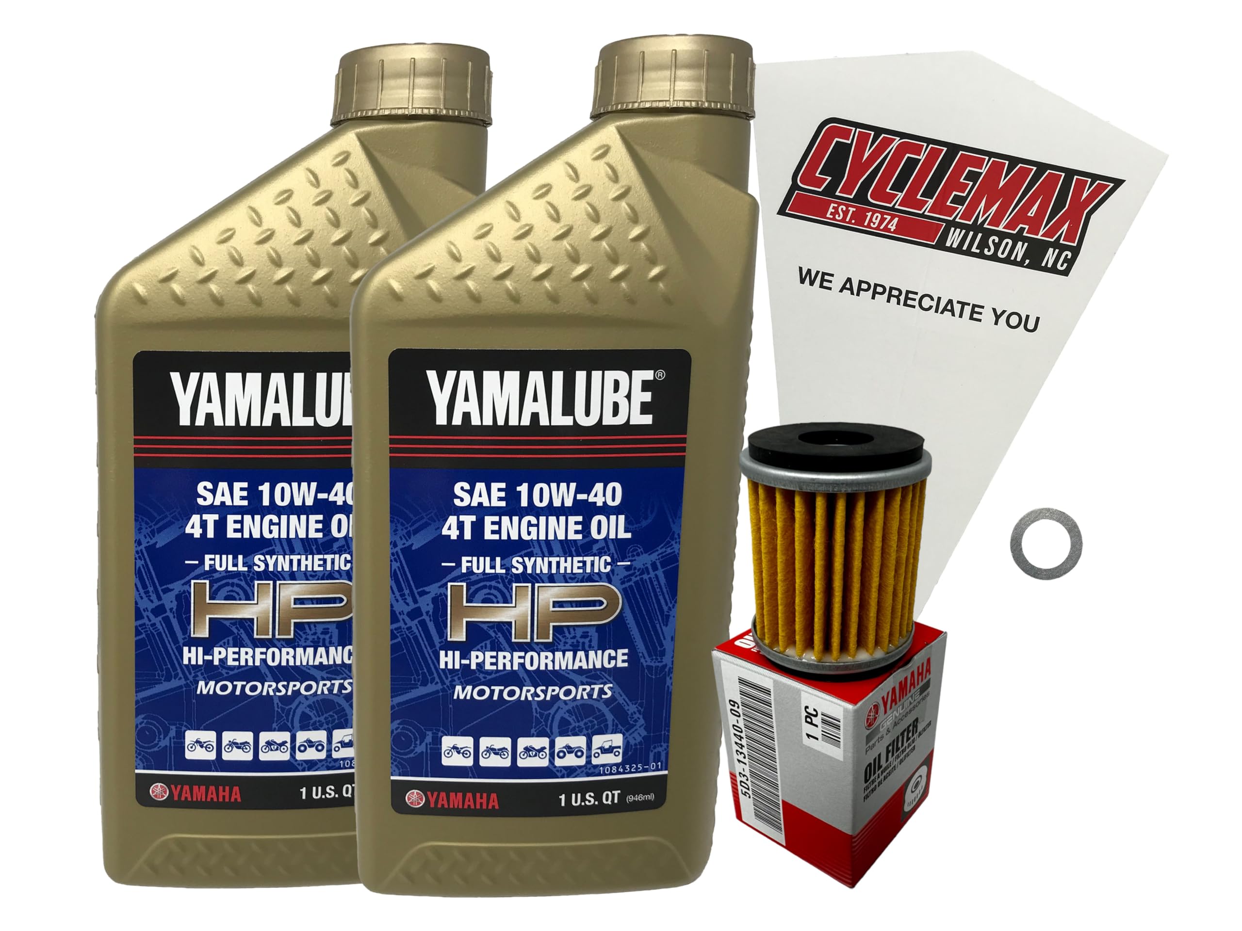 Cyclemax Full Synthetic Oil Change Kit compatible with 2018-2023 Yamaha XT250