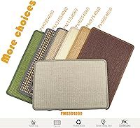 Vista 5 de Tapete rascador para gatos, rascador de sisal de 23.6 x 15.7 pulgadas para gatos de interior con velcro, se adhiere al suelo y pared, alfombrilla