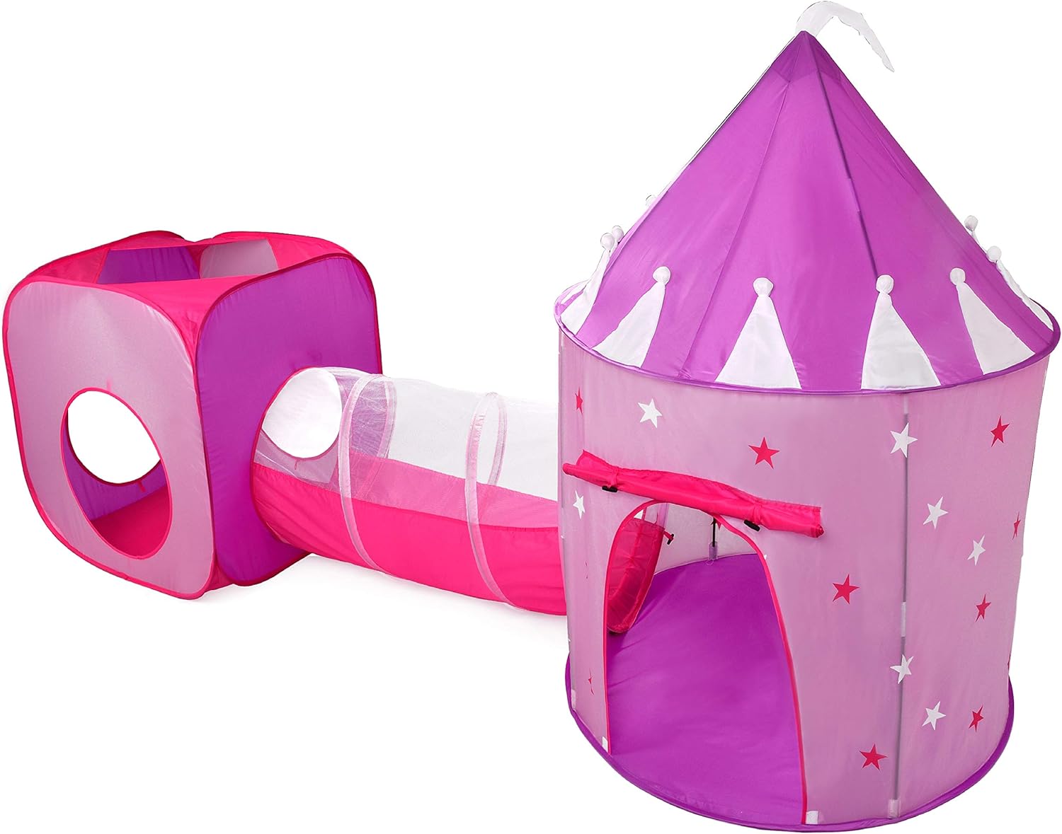 Princess Tent with Tunnel for Girls Play Tent Castle w Glow