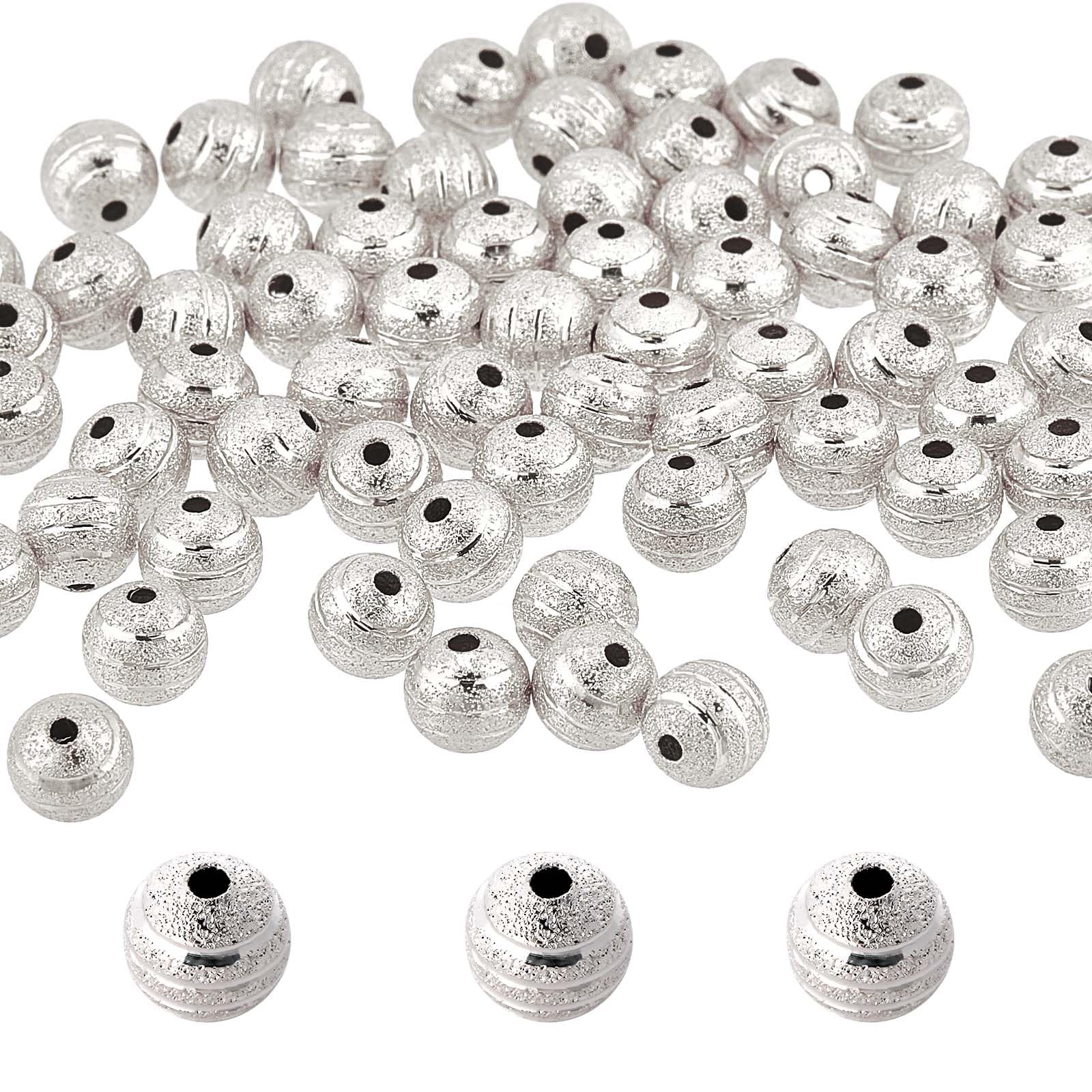 SUNNYCLUE 1 Scatola 10 Pezzi 8 mm Perline di Zirconi in Ottone Strass Distanziatore Pietre CZ Micro Pavimenta Palla da Discoteca Ciondoli Rotondi per Gioielli Fai da Te Bracciali Forniture