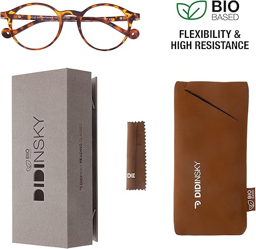 Miniatura 2 de lentes de lectura para presbicia para lectores anti luz azul para hombre y mujer. Toque de goma, patillas flexibles y lentes antirreflectantes.