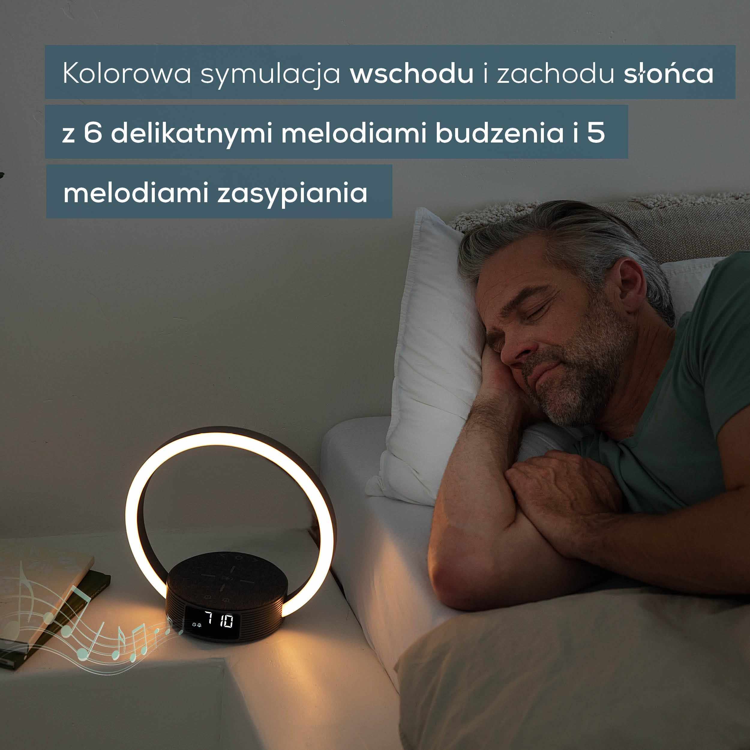 Beurer WL 65 Wake Up + Charge Budzik świetlny, lampka nocna z funkcją ładowania smartfonów, budzik z symulacją wschodu słońca dla łagodnego budzenia, ściemniana lampka nocna z opcją zmiany koloru