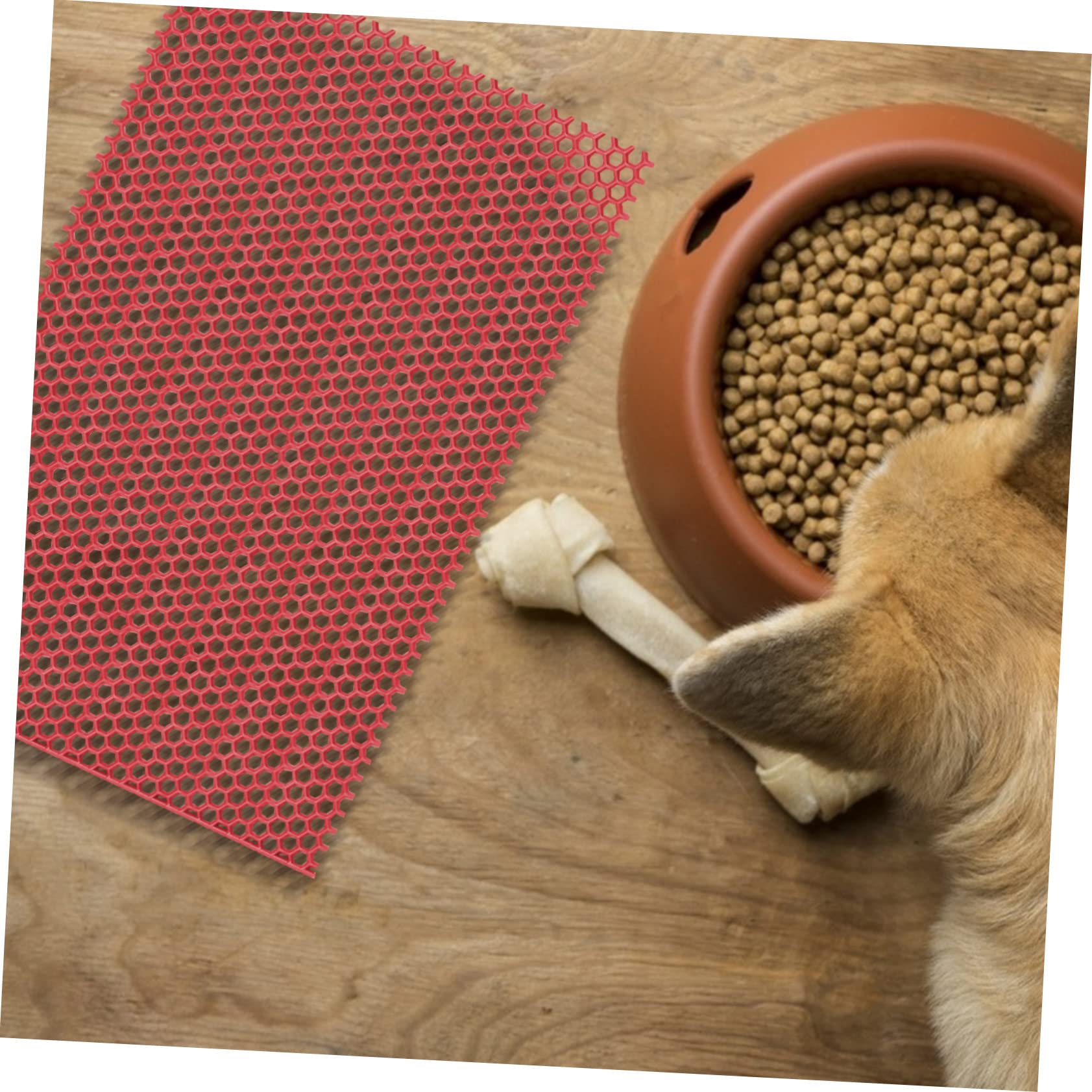 Tappetino Base Isolante per Gabbia in Pvc per Cani Bordi Arrotondati Accessorio Veloce Drenaggio Dell'urina per Recinto Animale Domestico per Cuccia Rossa