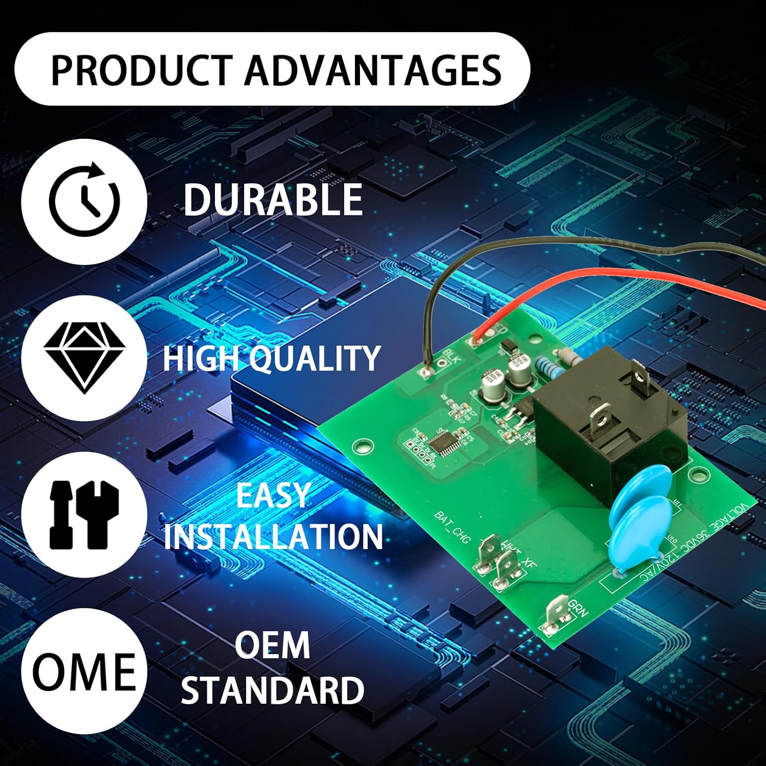 28667G01 EZGO Charger 36 Volt Charger Board Power Control Board Replacement Board for Golf Carts Compatible with Powerwise Charger Board Replaces# 28566G01 28566-G01 28566-G03 28126-G01 28667-G01