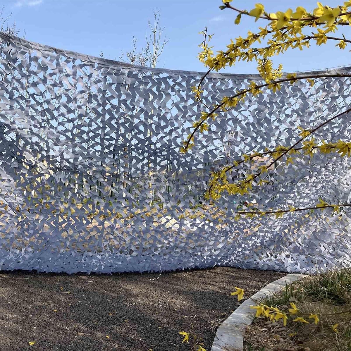 Tarnnetz Sonnenschutz 2x5 3x6 4x8 5x8 6x6 7x10m, UV-Schutz Camouflage Net Sichtschutz Tarnung Netz Für Dekoration, Jagd, Jalousien, Schießen, Camping(4m x 5m)