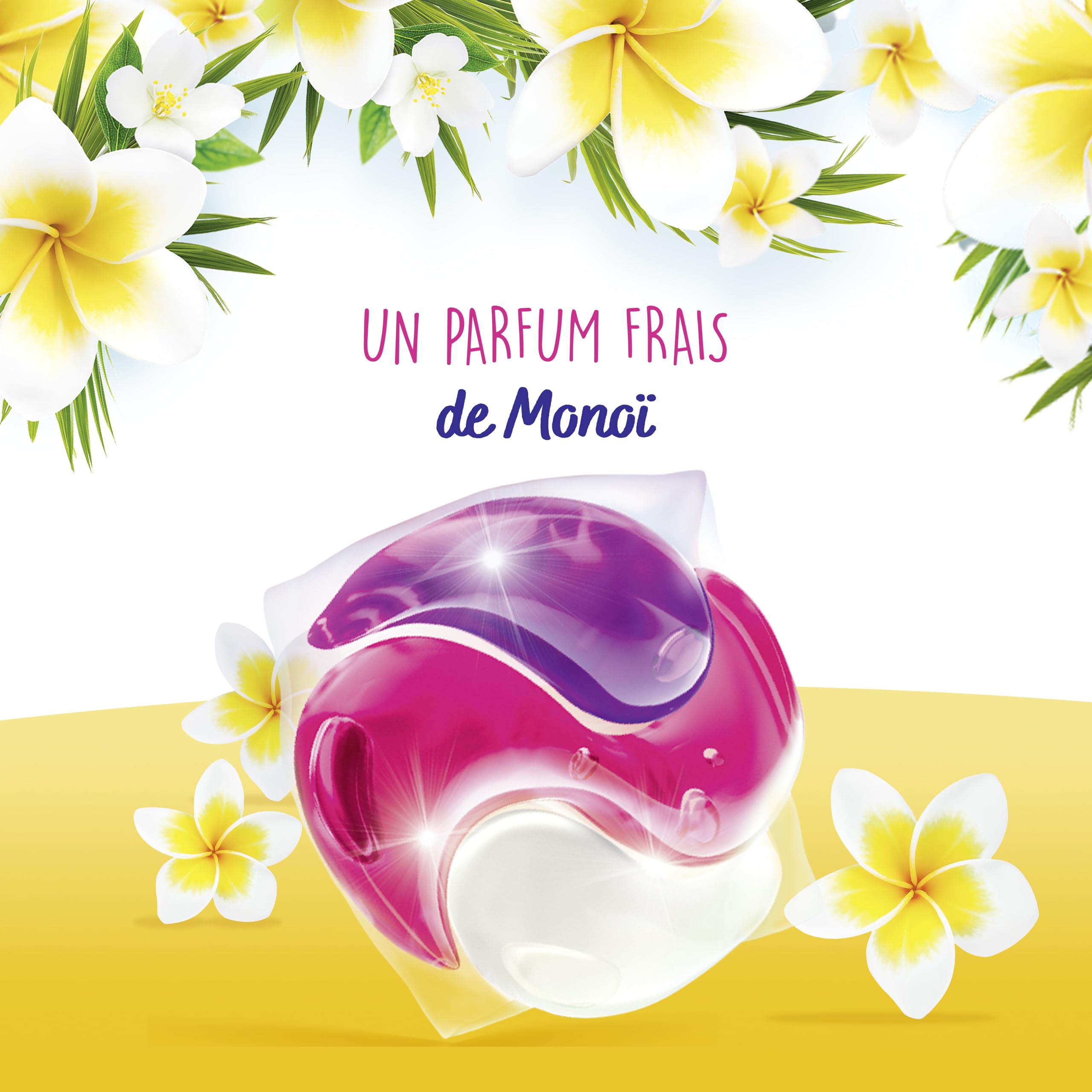 Omo Lessive capsules 3 en 1 Monoi 27 lavages ( lot de 3 )