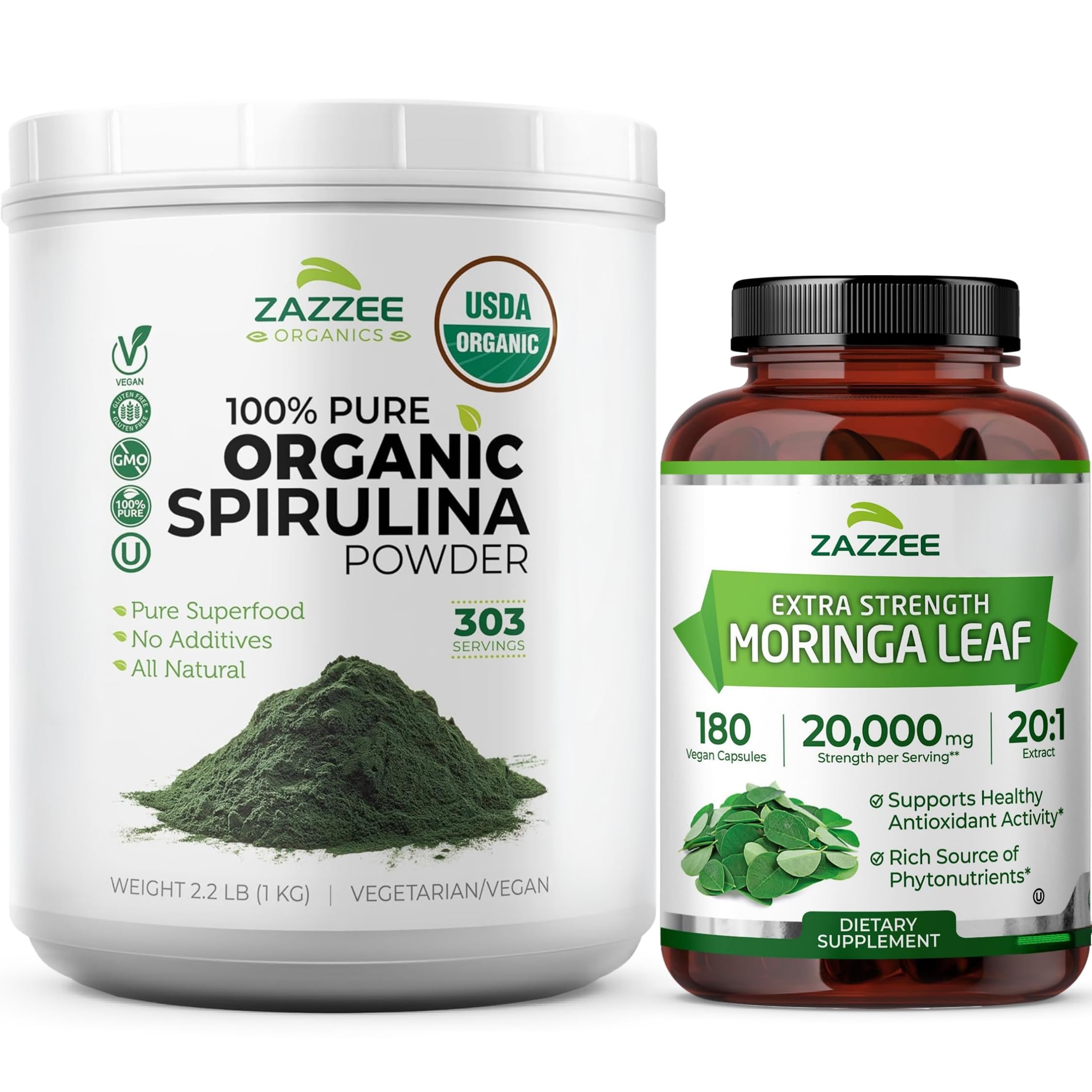 Amazon.com: Zazzee Organic Greens Superfood Bundle | USDA Organic