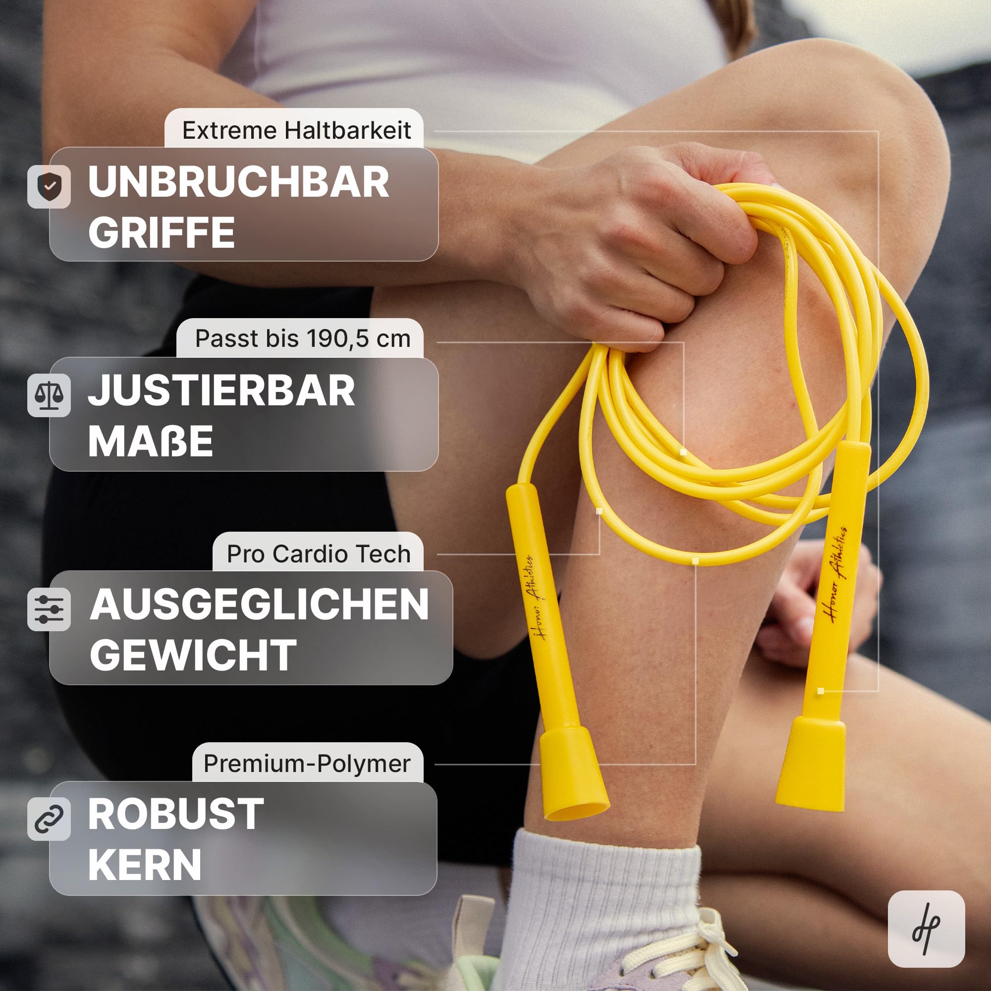 HONOR ATHLETICS Speed Rope, Springseil – ideal für Double Unders, Boxen, MMA & Cardio-Fitnesstraining