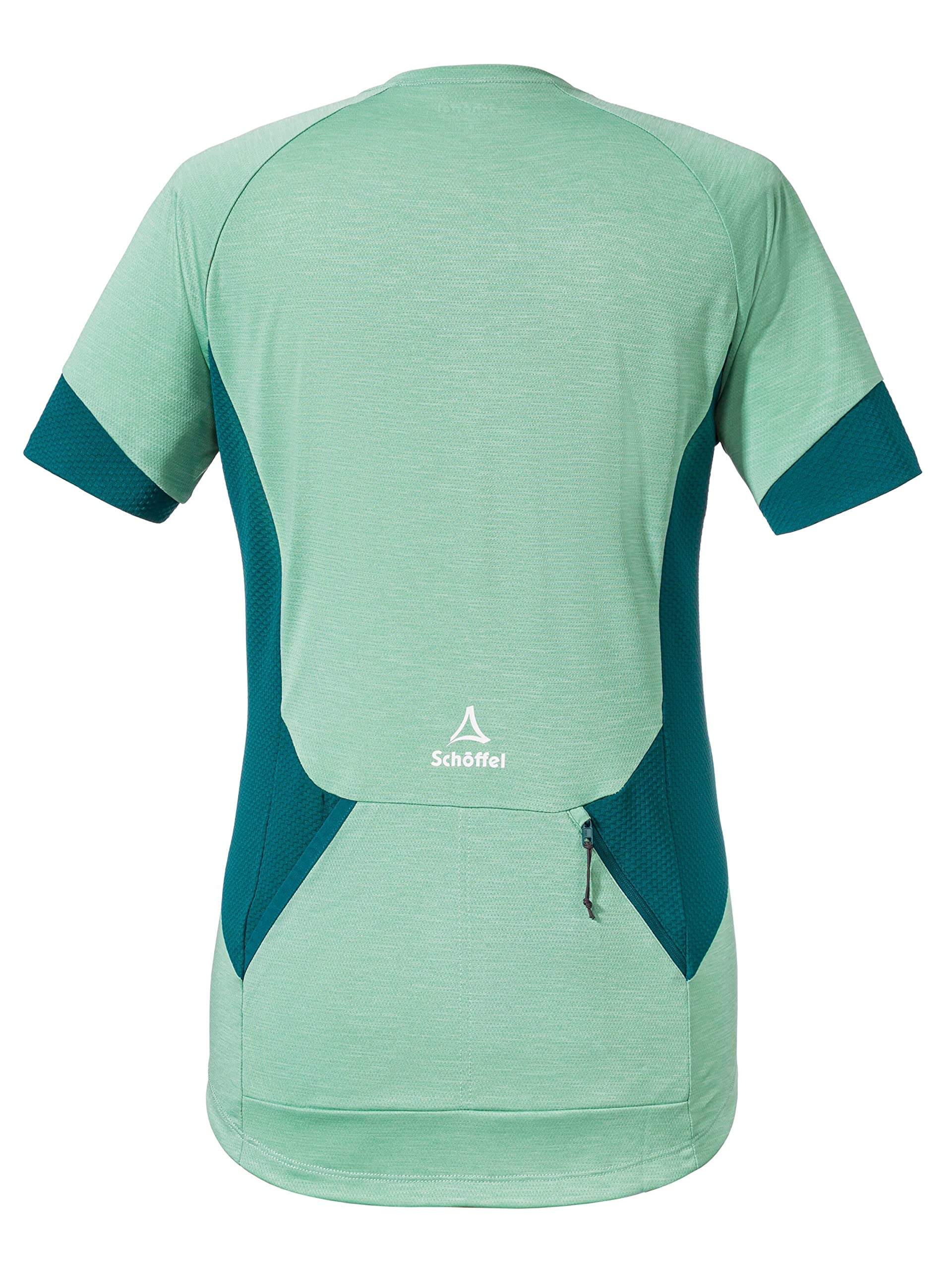 Schöffel Damen Shirt Auvergne L, geruchshemmendes Radtrikot, schnell trocknendes Funktionsshirt mit Taschen