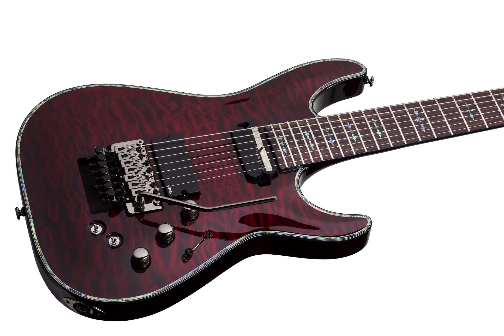 Amazon.com: Schecter Hellraiser C-7 with Floyd Rose and Sustainiac