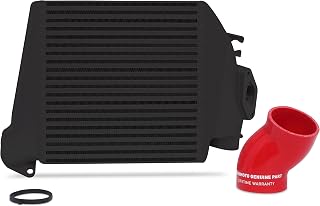 Mishimoto MMTMIC-WRX-08BKBL Top-Mount Intercooler Compatible With Subaru WRX 2008-2014 Black Cooler, Blue Hose