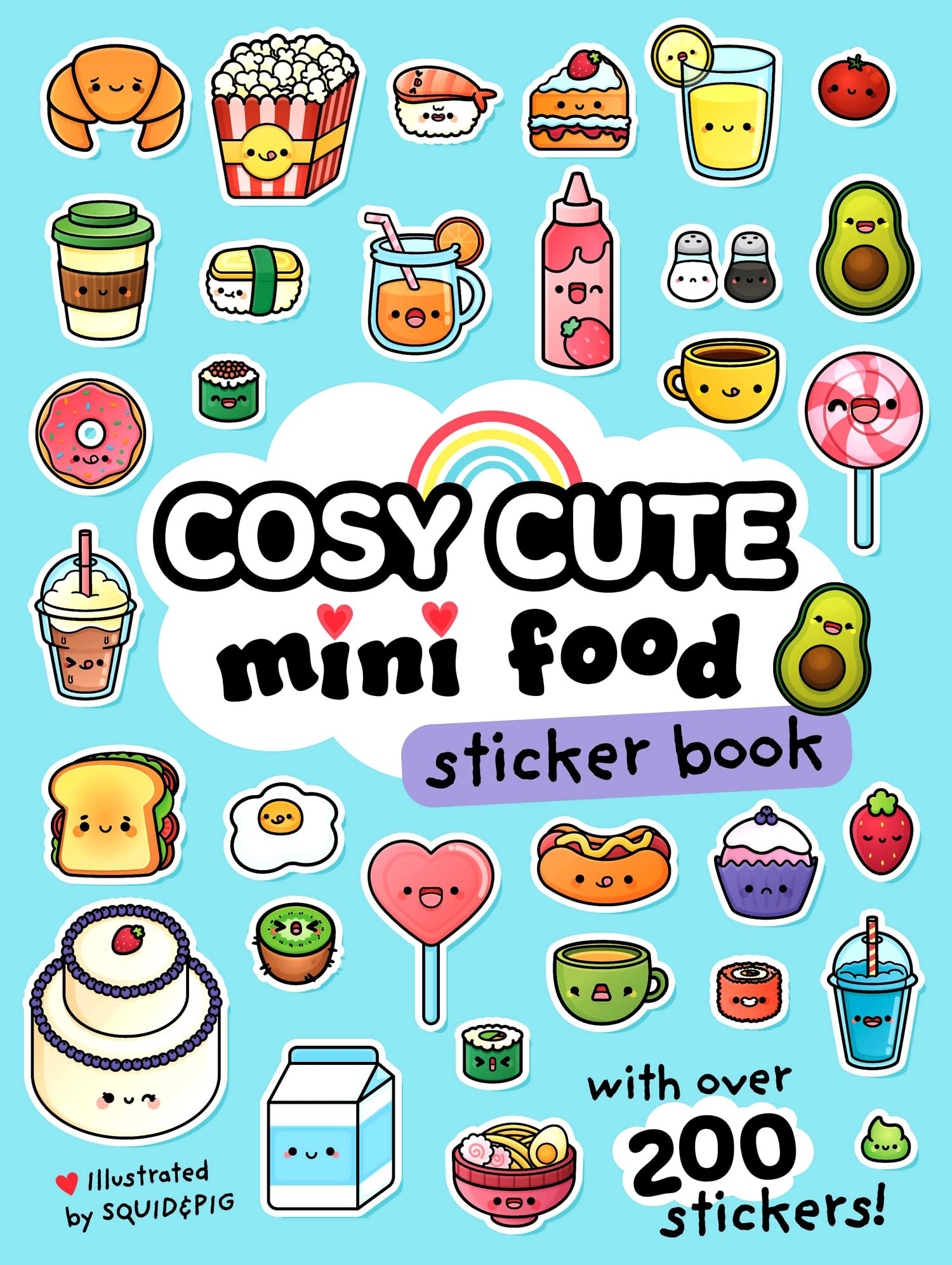 Cosy Cute Mini Food Sticker book: New for 2025! A super kawaii sticker book for kids from 5 and up.