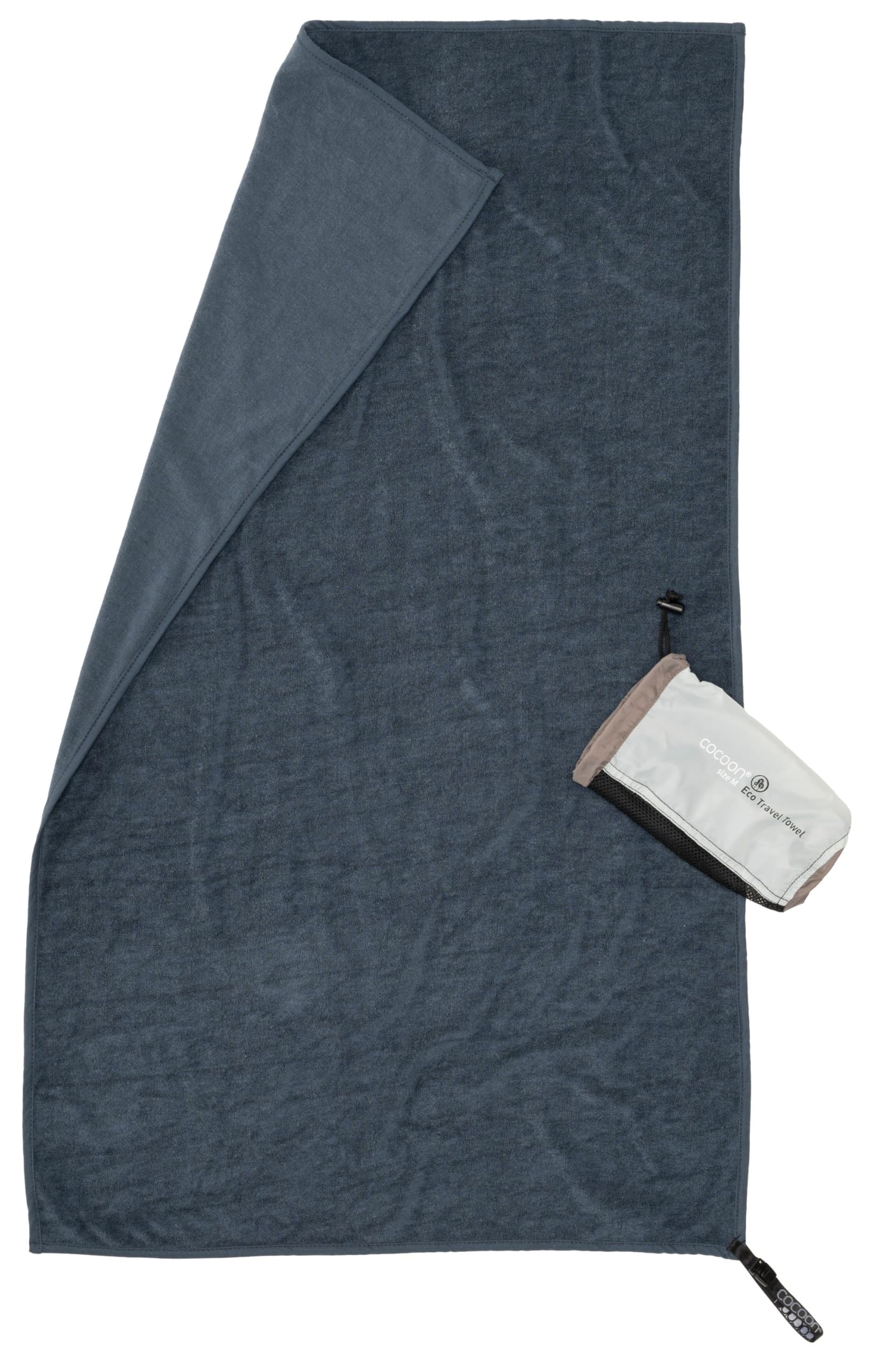 Serviette de voyage Cocoon Eco grise idéale pour trek et camping