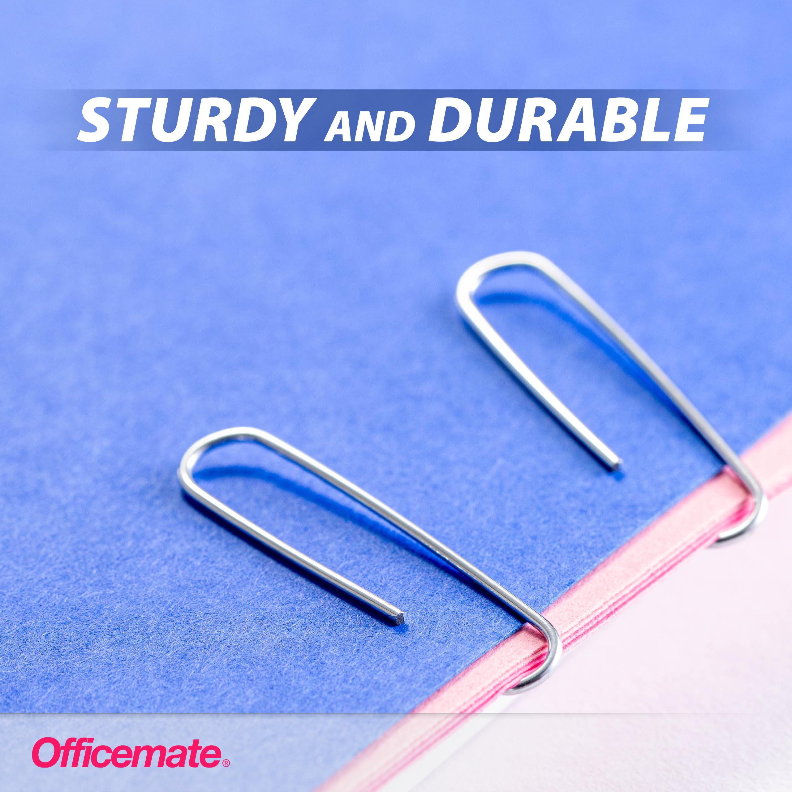 Officemate No.1 Smooth Paper Clips, Pack of 10 Boxes of 100