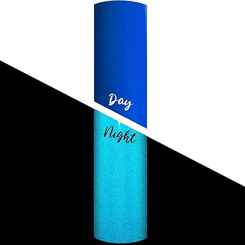 Turner Moore Edition Vinilo azul reflectante para Cricut, rollo de 12 pulgadas x 4 pies, vinilo permanente reflectante para manualidades,