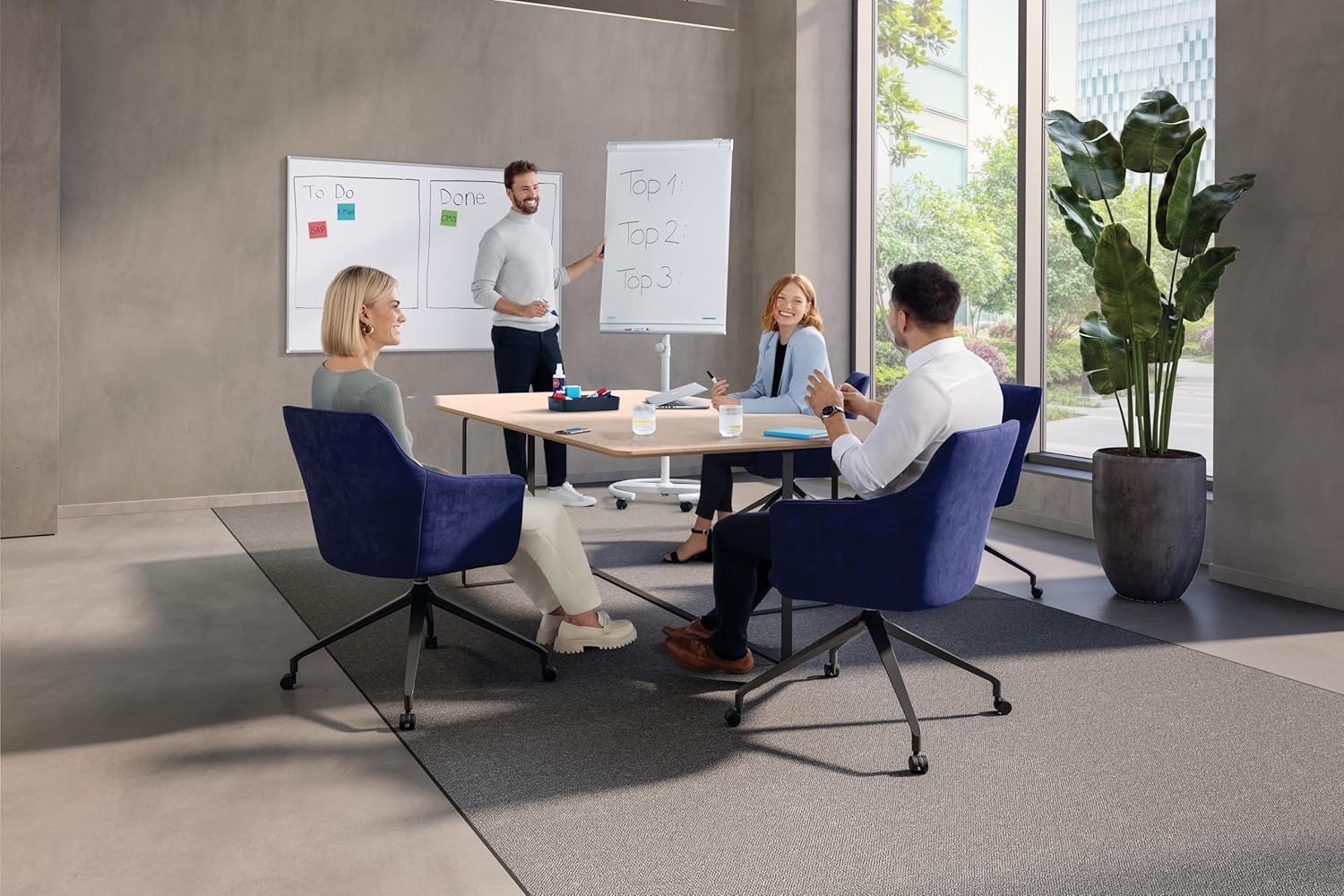 Franken SC3002 Plastic Coated Writing Board, 90 cm x 60 cm Varnished 60 x 45 cm White