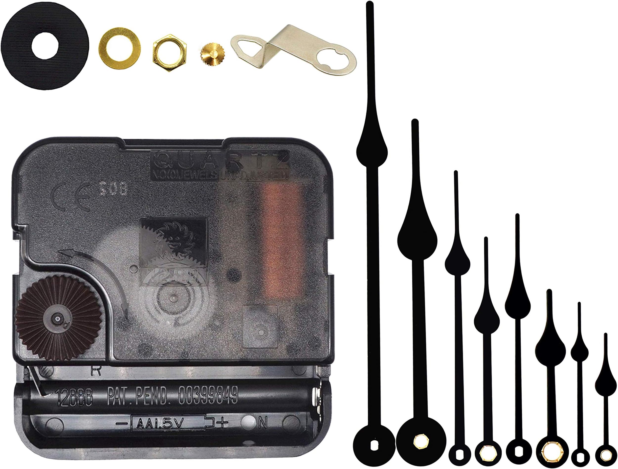 TIKROUND Include Hands Quartz DIY Wall Clock Movement Mechanism Battery Operated DIY Repair Parts Replacement