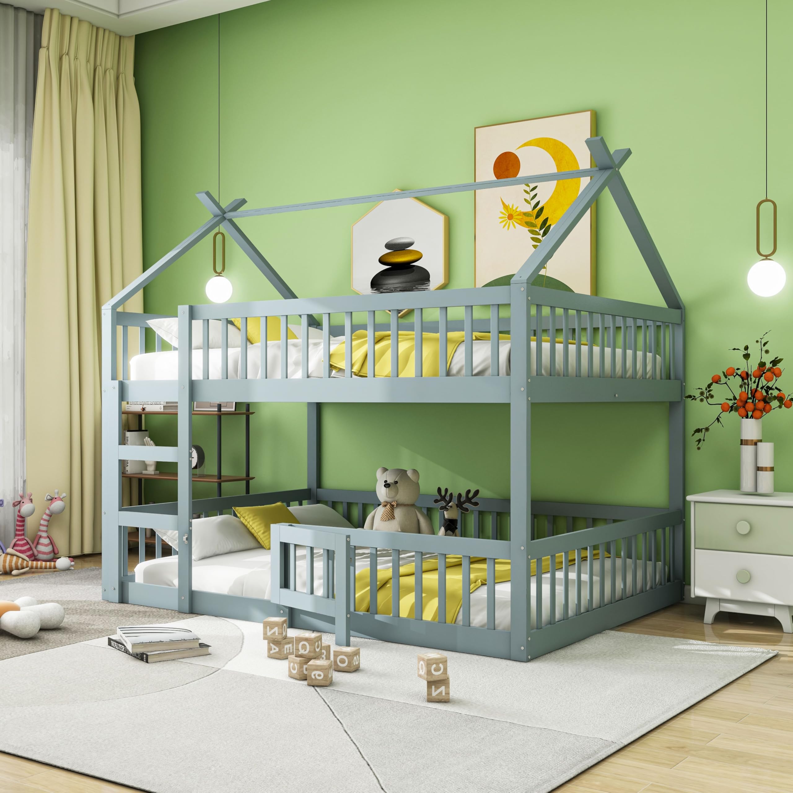 Litera Matrimonio 135x190 Cama Infantil 140*200 Cm Y 90*200 Cm, Para Tres  Niños, Pino, Cama Infantil Multifuncional Con Escalera, Blanco | Leroy  Merlin Camas Literas, image size:2560x2560