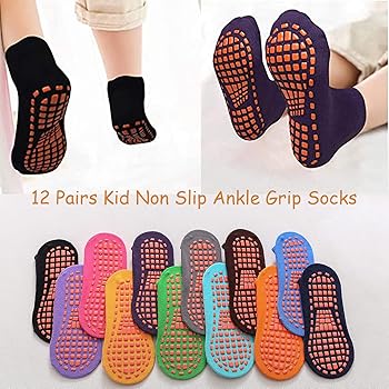 ZIKKU Anti Skid Socks For Kids 1-3 Years - Set Of 12 Grip Socks, Plain