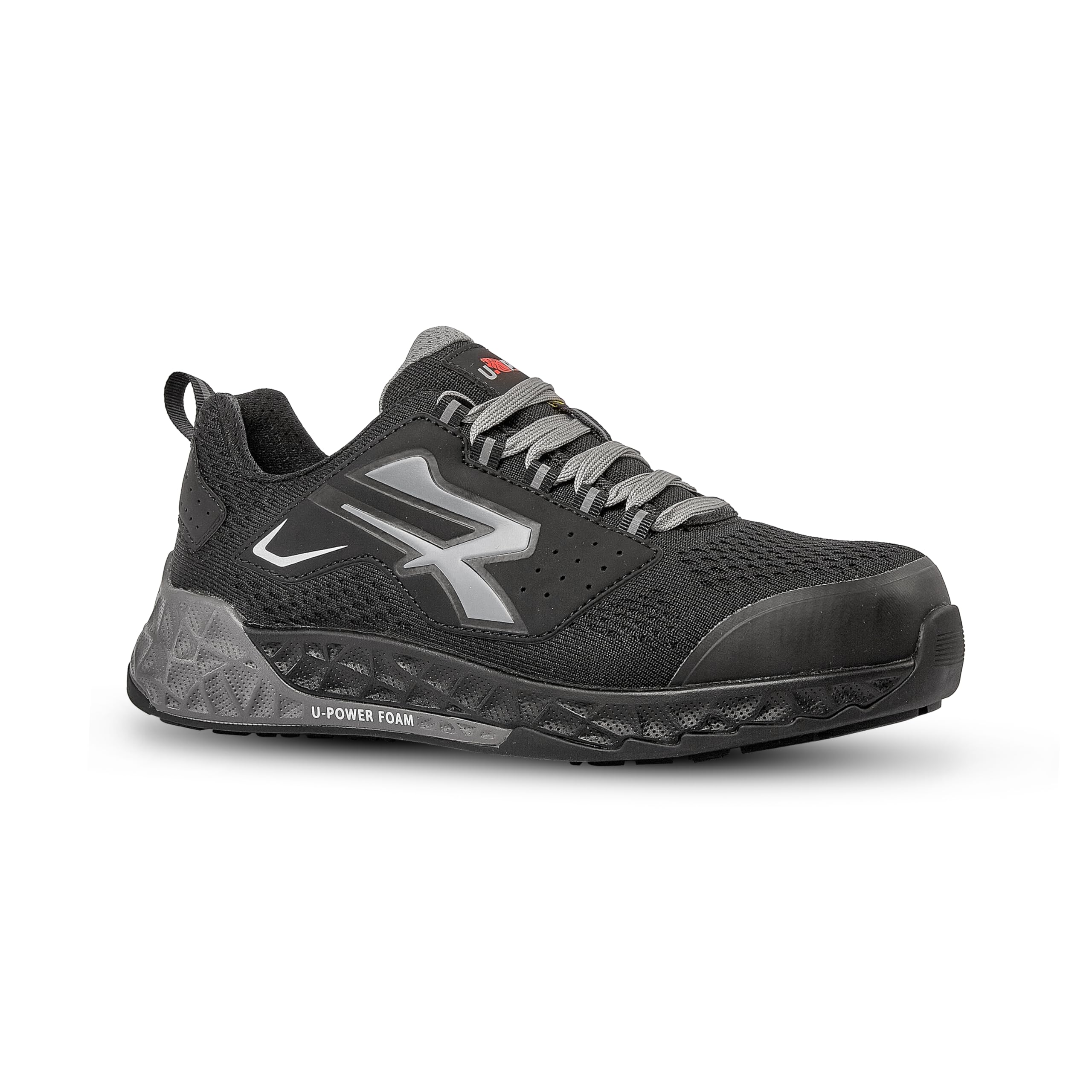 U-Power | EURON ESD S1PS Hi HRO FO SR Scarpe Antinfortunistiche Leggere e Resistenti con Tomaia U|Knit Traspirante e Suola HRO Antiscivolo, Nero, Taglia 42