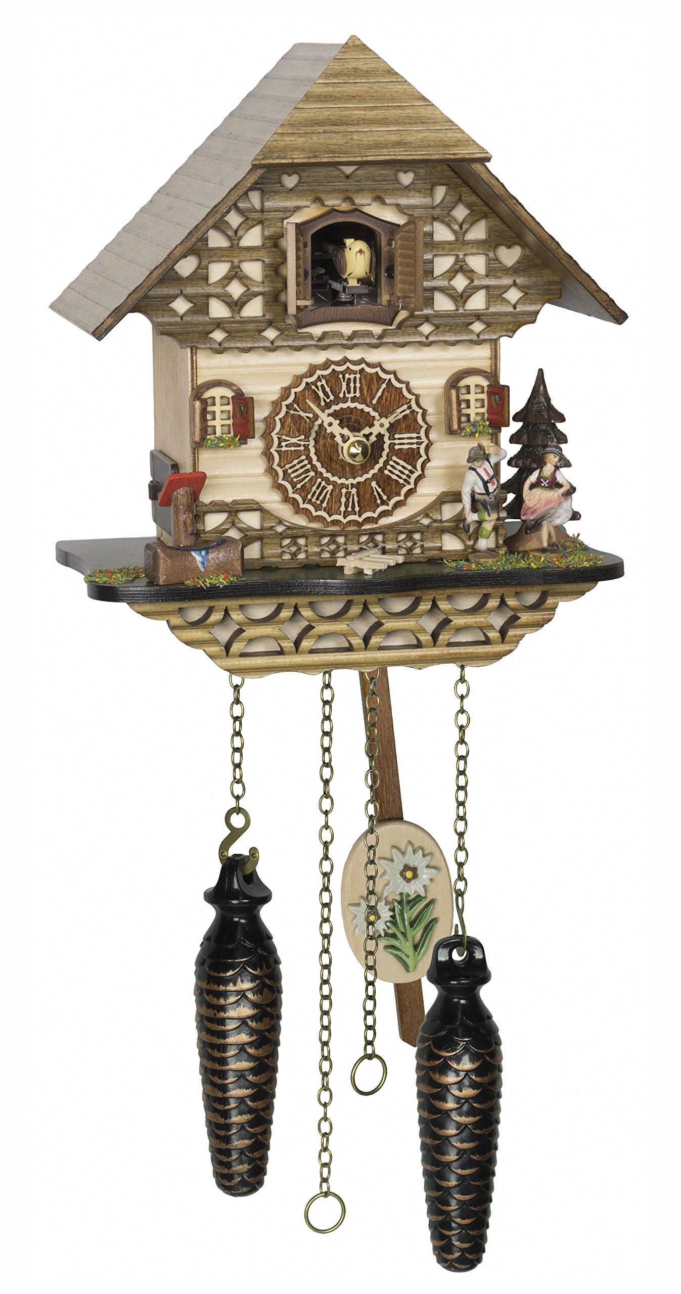 Trenkle Reloj cucú de Cuarzo para decorar salones familiares con música de la Selva Negra