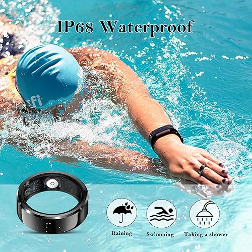 Miniatura 6 de Delcast Anillo inteligente para mujeres y hombres, rastreador de actividad física con seguimiento del sueño, frecuencia cardíaca, oxígeno en sangre,