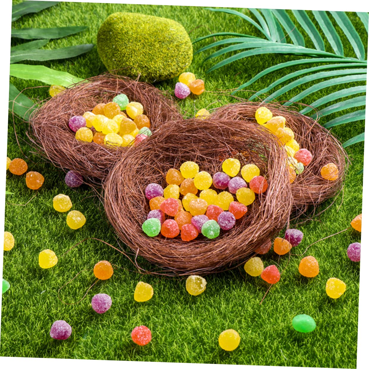 BCOATH Thread Material Bird Nest for Birdcage 12pcs Decorative Bird Nest Bulk