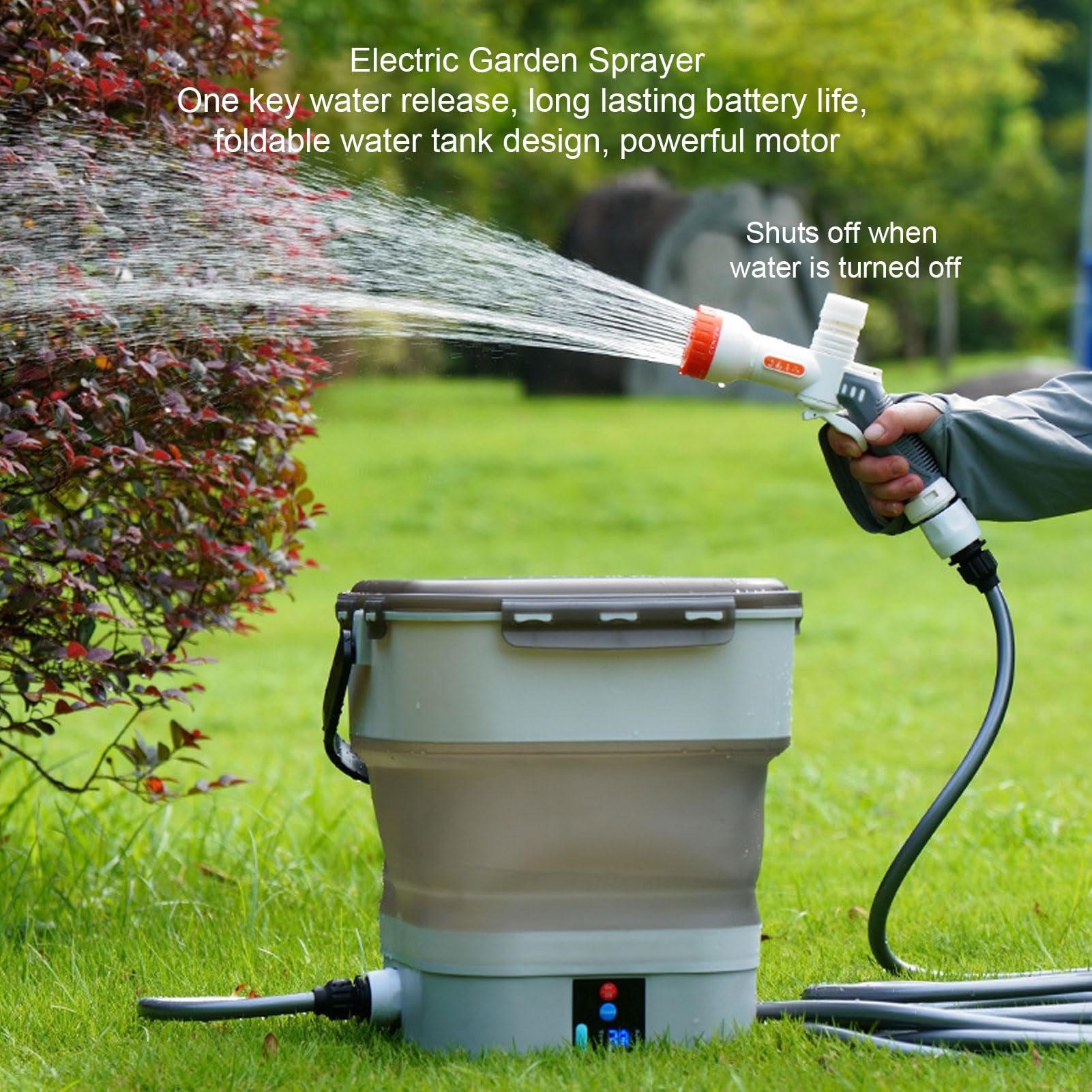 Pwshymi Idropulitrice Elettrica con Serbatoio dell'acqua da 12 Litri