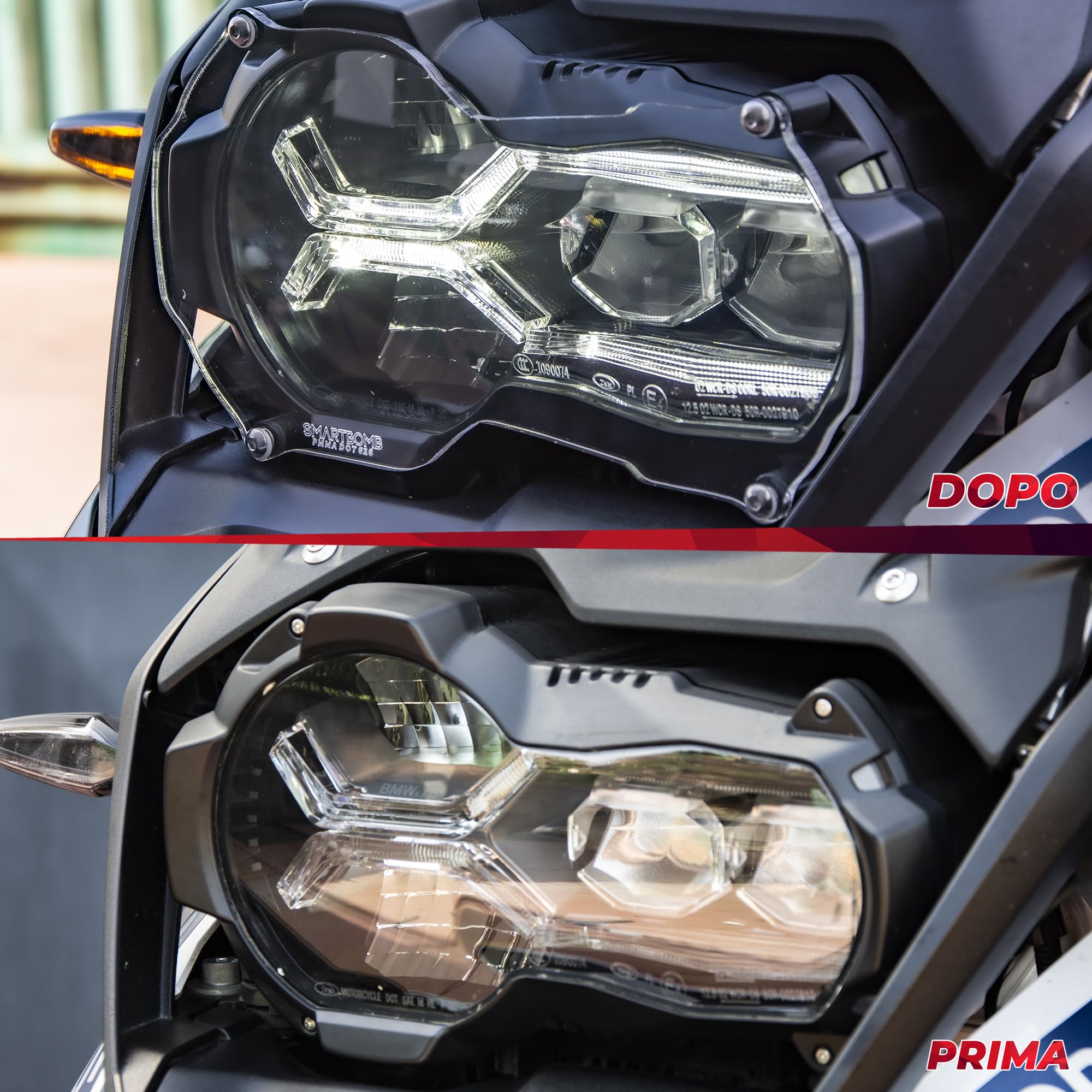Protección de faros R 1200 GS R 1250 GS LC ADV STD LENTE DE PROTECCIÓN DE FAROS 5MM Sistema ''quitar&reemplazar''