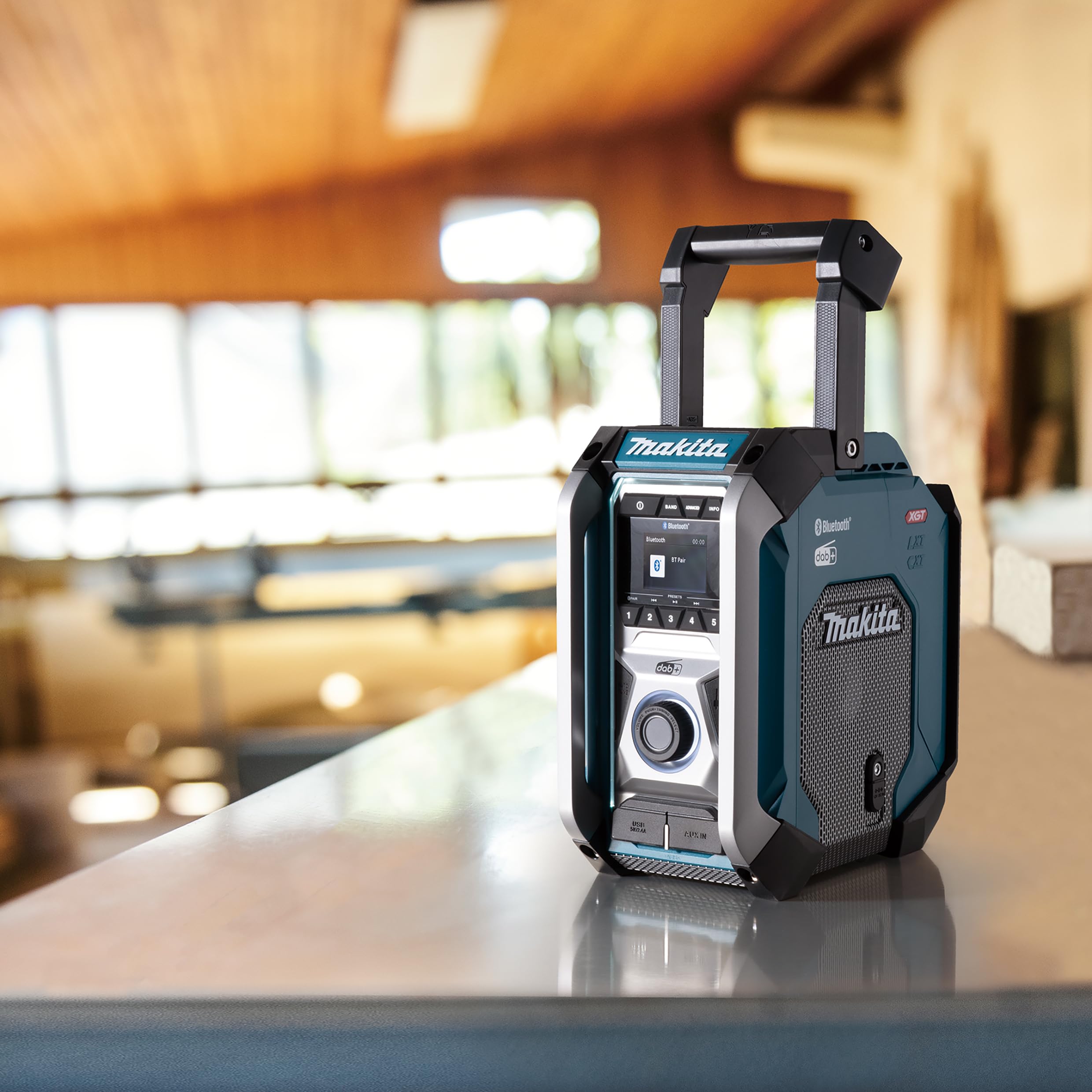 Makita MR007GZ Baustellenradio 18 V, 40 V Max., DAB, DAB+, FM, Bluetooth, Petrol, ohne Akku, ohne Ladegerät