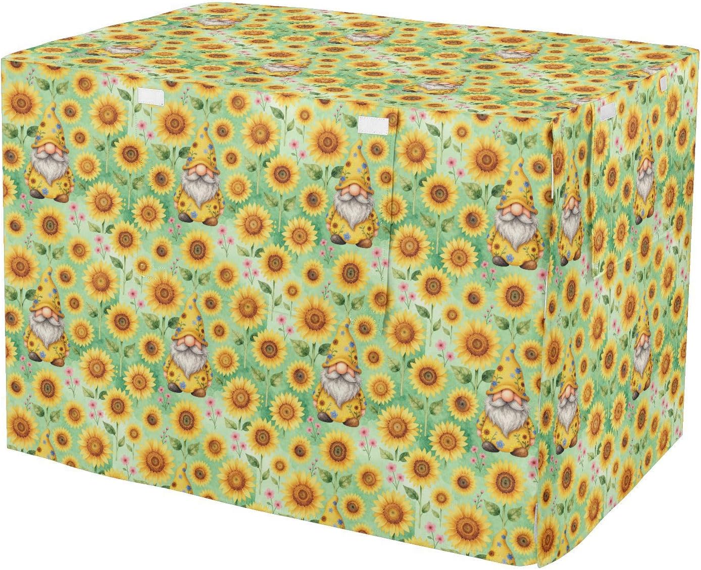 Sunflowers with Gnomes Crate Covers for Dogs Pet Privacy Cover with Roller Shades 48 Inch
