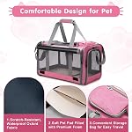Pet Carrier Dog Carrier Cat Carrier, Portable Travel Cat Dog Bag, Soft-Sided Foldable Pet Carrier for Big Medium Cats and Puppy, Dog Carry Bag Pet Privacy Protection Travel Carriers (Pink)