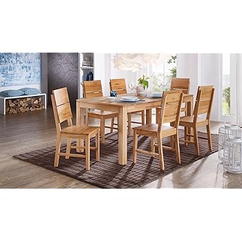 Mobel Akut Ausziehtisch Holm Esstisch Esszimmer Tisch Kernbuche Massiv Geolt 140 200x90 Cm Amazon De Kuche Haushalt