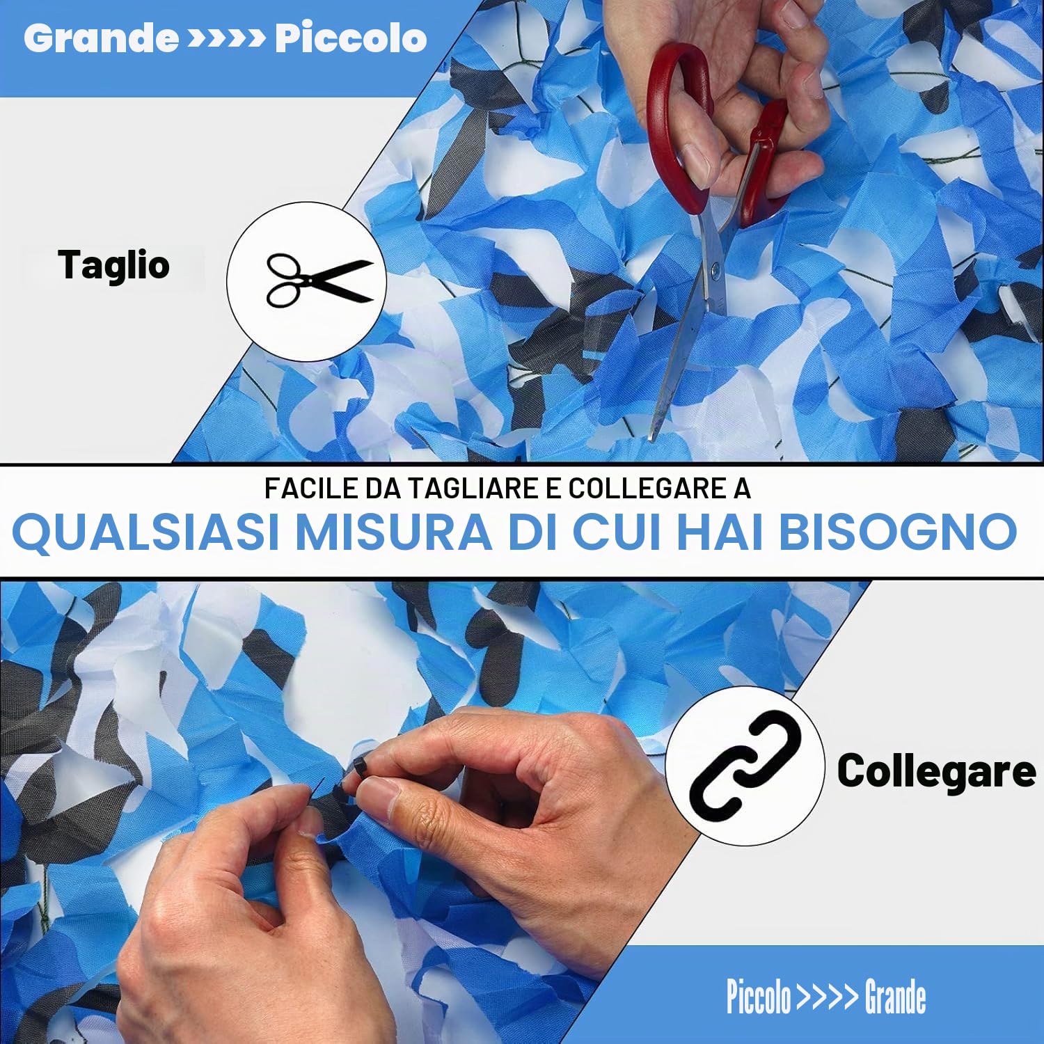 NEWFUN 5x4M Rete Mimetica Ombreggiante, Telo Mimetico Ombreggiante, per la Caccia, il Campeggio, la Foresta, il Giardino e Altre Scene, Militare