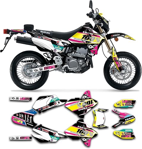 Miniatura 27 de Juego de calcomanías Kungfu Graphics personalizadas para Suzuki DRZ 400 SM Supermoto 1999, 2000, 2001, 2002, 2003, 2004, 2005, 2006, 2007, 2008,