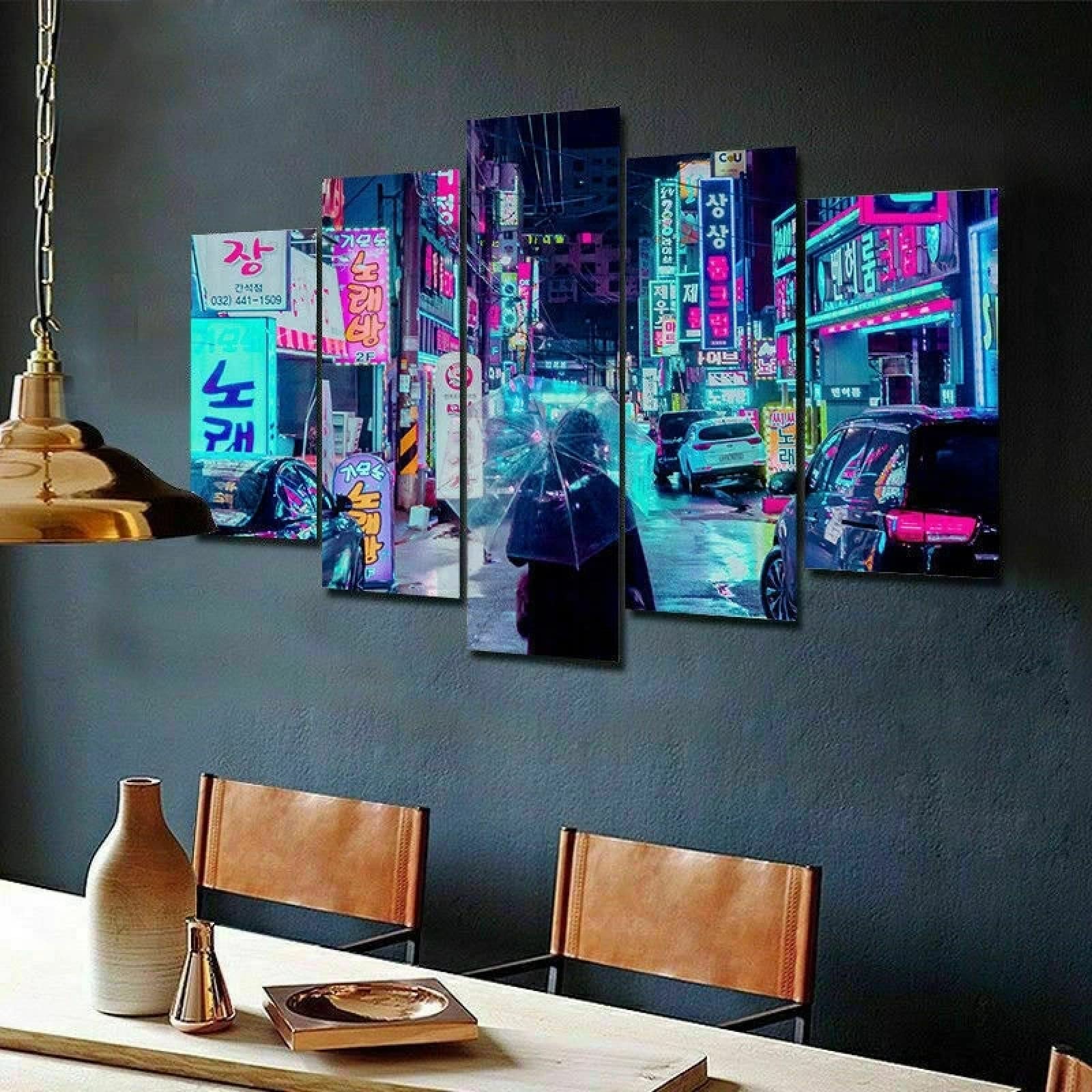 Amazon.co.jp: ポスターアートパネル 絵画インテリアネオンナイト